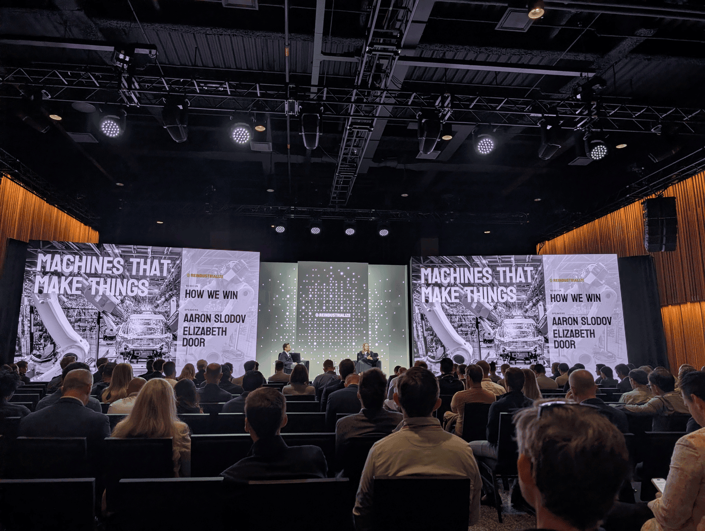 The Reindustrialize summit stage reading Machines that make things