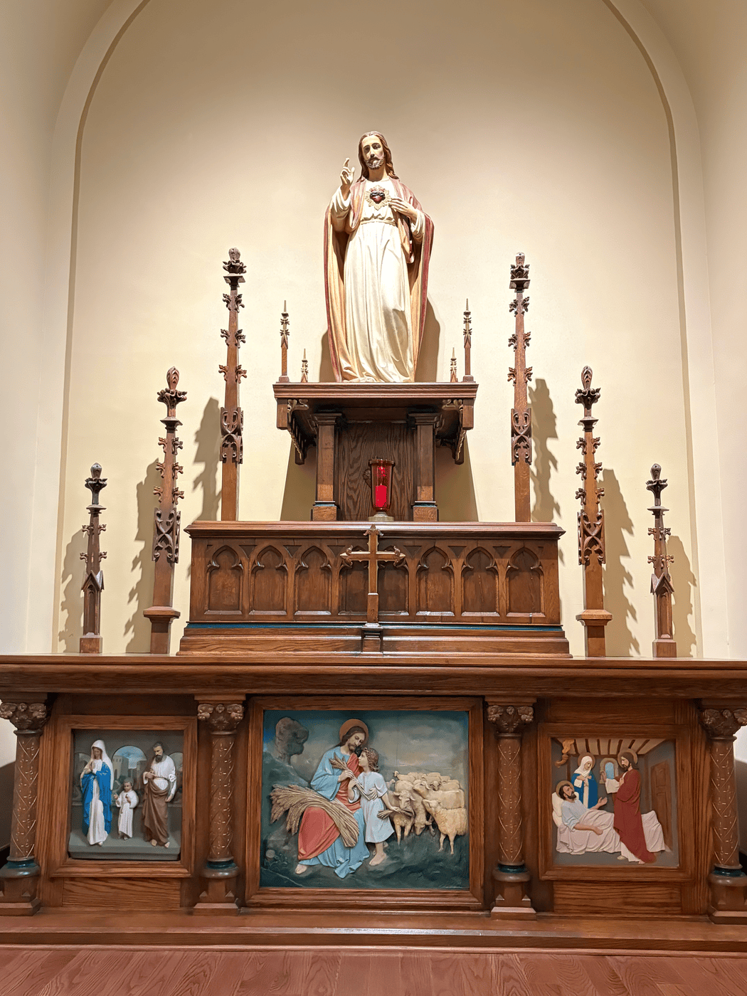 The Sacred Heart altar of the Solanus Casey Center