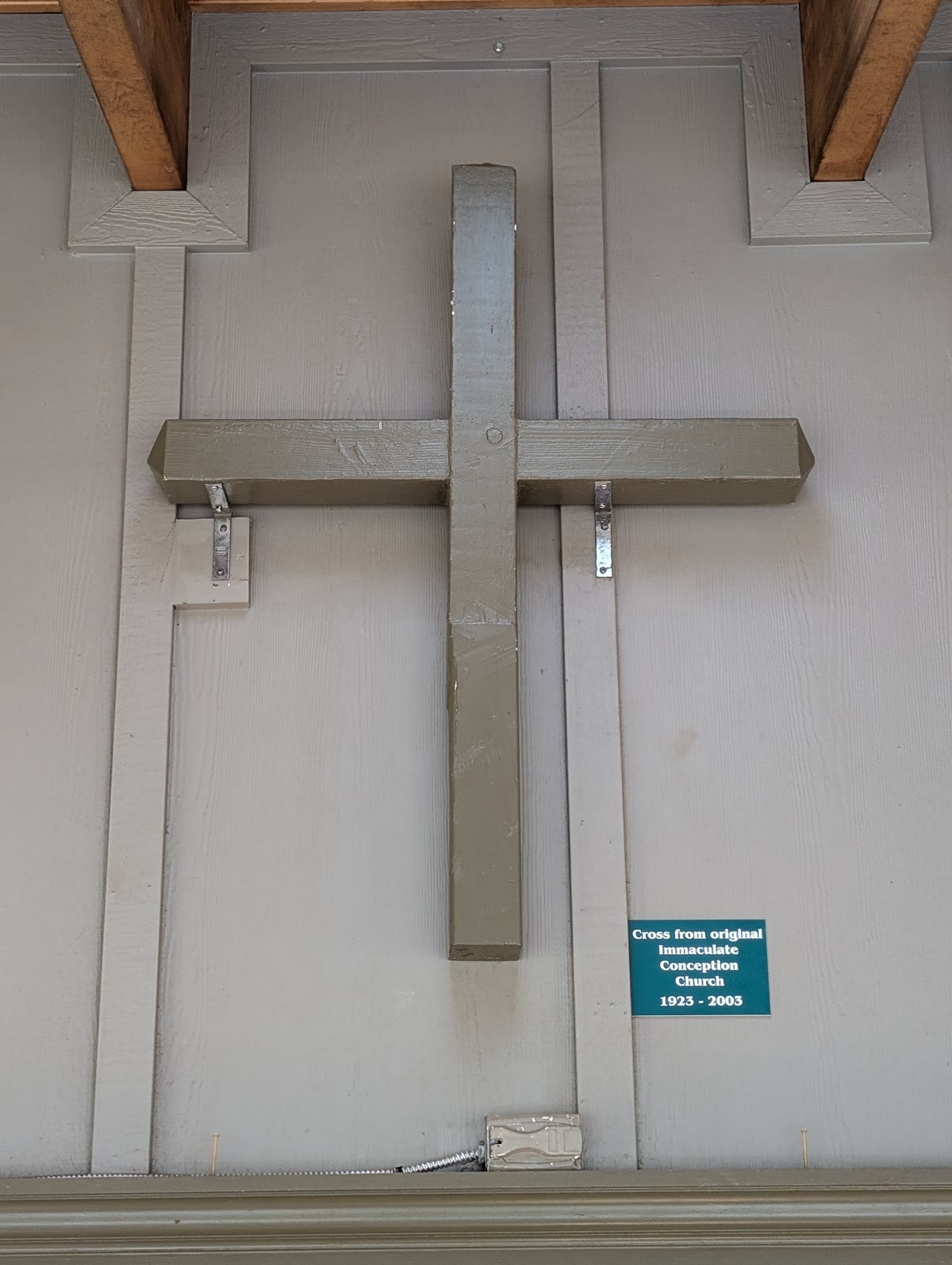Immaculate Conception cross, 1923 to 2003